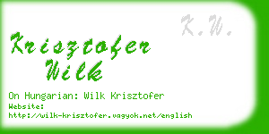 krisztofer wilk business card